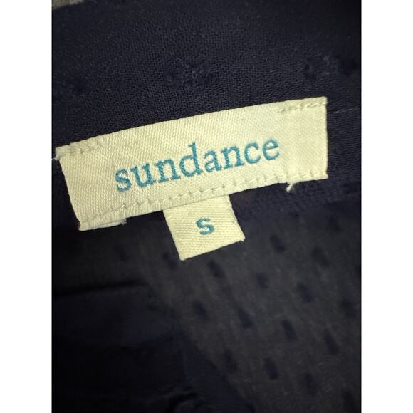 SUNDANCE Blue Rayon Swiss Dot Lace Blouse w/ Tank Top Liner Women's Small - Picture 6 of 8